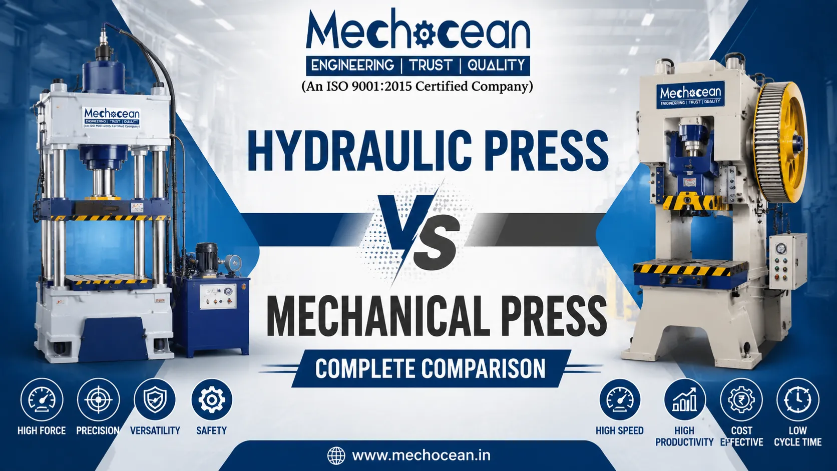 You are currently viewing Hydraulic Press vs Mechanical Press: Complete Comparison